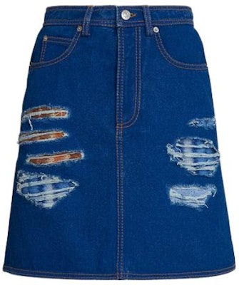(Women) MARNI SS23 Solid Color Distressed Button Skirt Blue GOJD0519LY-USCU83-BDB60 Buy (Women) MARNI SS23 Solid Color Distressed Button Skirt Blue GOJD0519LY-USCU83-BDB60