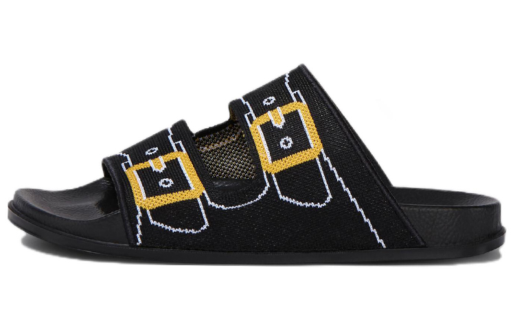 Buy MARNI 錯視效果提花雙肩帶拖鞋 女款 黑色