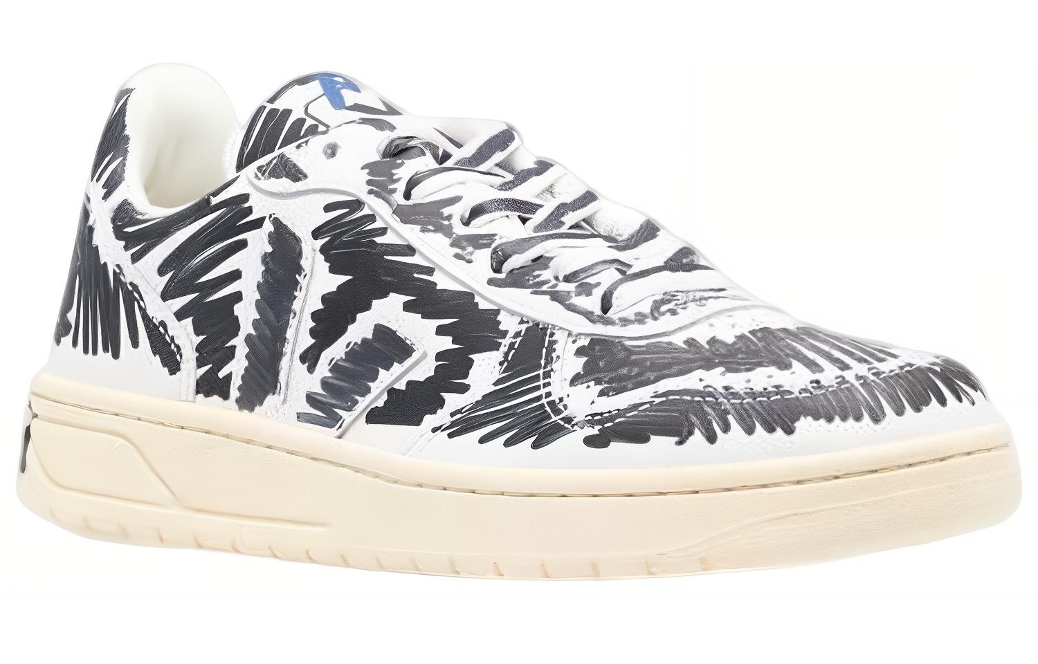 Order (W) Marni VEJA x Sneakers Kulit Fesyen 'Hitam dan Putih' VXMS-3067AXV102000N99