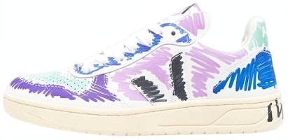 (Women) Marni VEJA x Low Top Sneakers 'White Purple Graffiti' VXMS-3081AXV102000C80 (Women) Marni VEJA x Low Top Sneakers 'White Purple Graffiti' VXMS-3081AXV102000C80