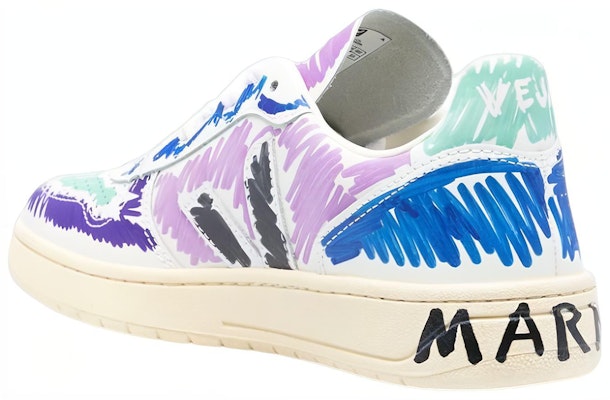(Women) Marni VEJA x Low Top Sneakers 'White Purple Graffiti' VXMS-3081AXV102000C80 Shop (Women) Marni VEJA x Low Top Sneakers 'White Purple Graffiti' VXMS-3081AXV102000C80