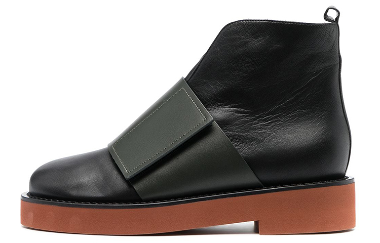 (W) Marni Velcro Leather Boot 'Black'