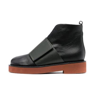(W) Marni Velcro Leather Boot 'Black'