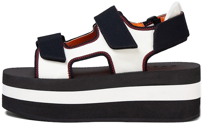 (Women) Marni Velcro Wedge Sandal 'Ivory Black' ZPMS007206-TCR86-ZL443 Buy (Women) Marni Velcro Wedge Sandal 'Ivory Black' ZPMS007206-TCR86-ZL443