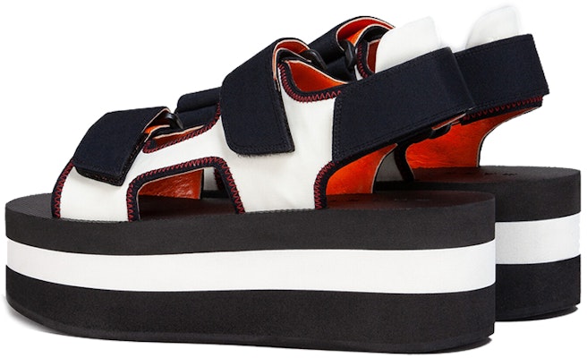 (Women) Marni Velcro Wedge Sandal 'Ivory Black' ZPMS007206-TCR86-ZL443 Lookbook (Women) Marni Velcro Wedge Sandal 'Ivory Black' ZPMS007206-TCR86-ZL443