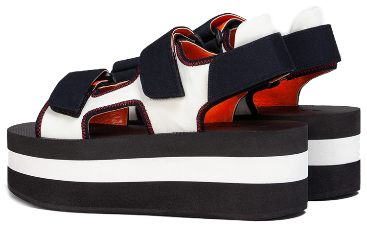 Lookbook (W) Sandal Baji Velcro Marni 'Ivory Black' ZPMS007206-TCR86-ZL443