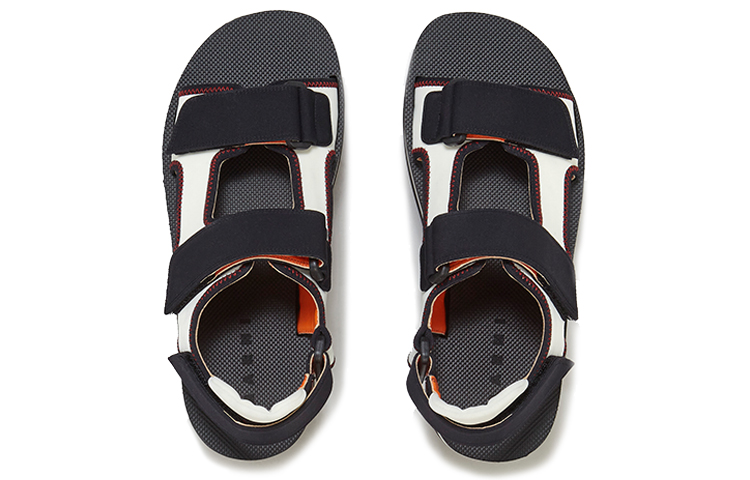 Shop (W) Sandal Baji Velcro Marni 'Ivory Black' ZPMS007206-TCR86-ZL443