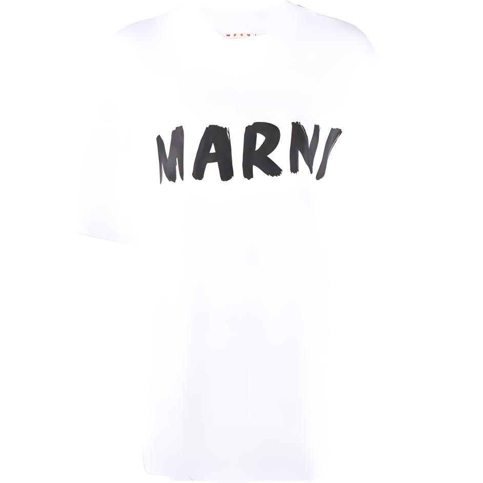 Order (W) MARNI 白色Logo印花寬鬆版圓領短袖T恤 THJET49EPHU-SCS11-LOW01