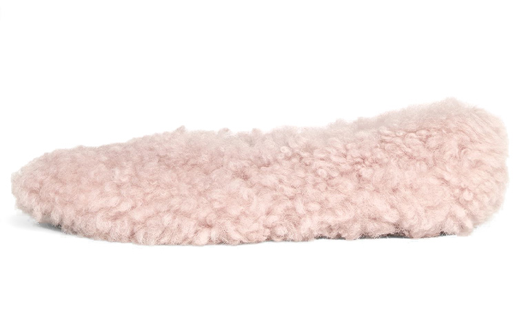 (W) Marni Wool Fur Ballet Flats 'Light Pink'
