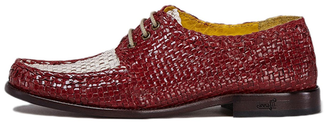 (Women) Marni Woven Leather Lace-Up 'Red White' ALMS007102P4583ZO109 Buy (Women) Marni Woven Leather Lace-Up 'Red White' ALMS007102P4583ZO109