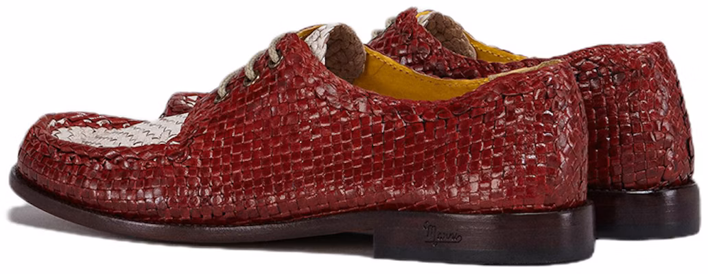 (Women) Marni Woven Leather Lace-Up 'Red White' ALMS007102P4583ZO109 Lookbook (Women) Marni Woven Leather Lace-Up 'Red White' ALMS007102P4583ZO109