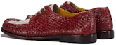 Lookbook (Women) Marni Woven Leather Lace-Up 'Red White' ALMS007102P4583ZO109