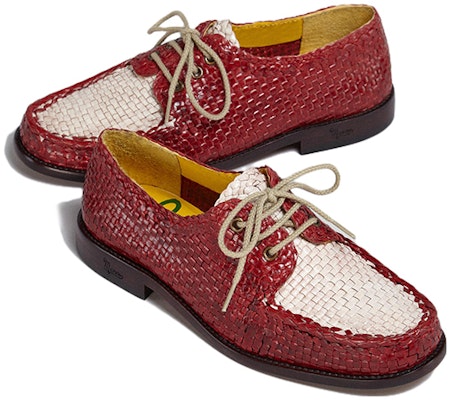 (Women) Marni Woven Leather Lace-Up 'Red White' ALMS007102P4583ZO109 Purchase (Women) Marni Woven Leather Lace-Up 'Red White' ALMS007102P4583ZO109