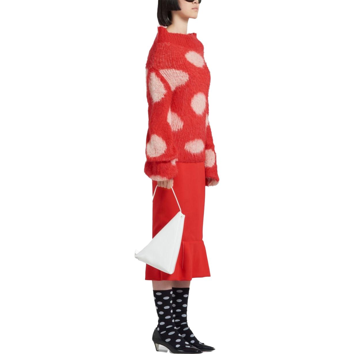 (Women) MARNI Fragment Design  Red Polka Dot High Neck Sweater. GCMD0485Q0-UFU160-DOR67 圖 3