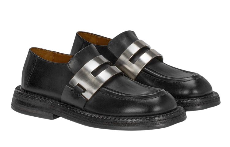 (W) Marsèll Alluce 'Metal Buckle Black Leather Loafer' 圖 3