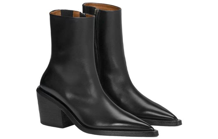 Order (W) マルセル アルゼット ブーツ (黒・チャンキーヒール) MW6875118666