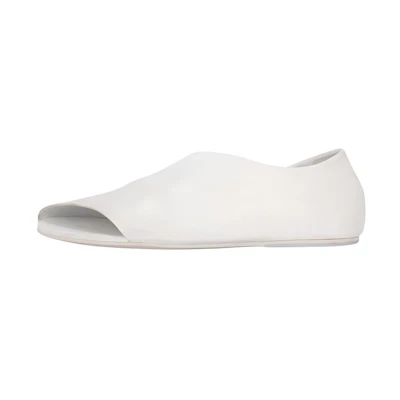 (W) Marsèll Arsella 'White Open-Toe Flat'
