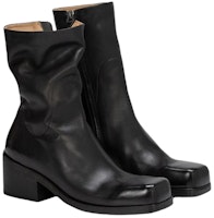 Marsèll 馬塞爾 Cassello 方頭皮革短靴 女款 黑色 Shop Marsèll 馬塞爾 Cassello 方頭皮革短靴 女款 黑色