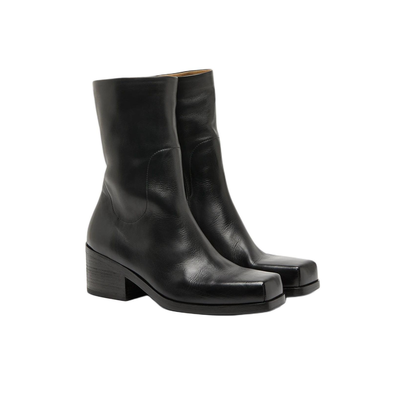 (W) Marsèll Cassello Square-Toe Leather Boot 'Black' 圖 3
