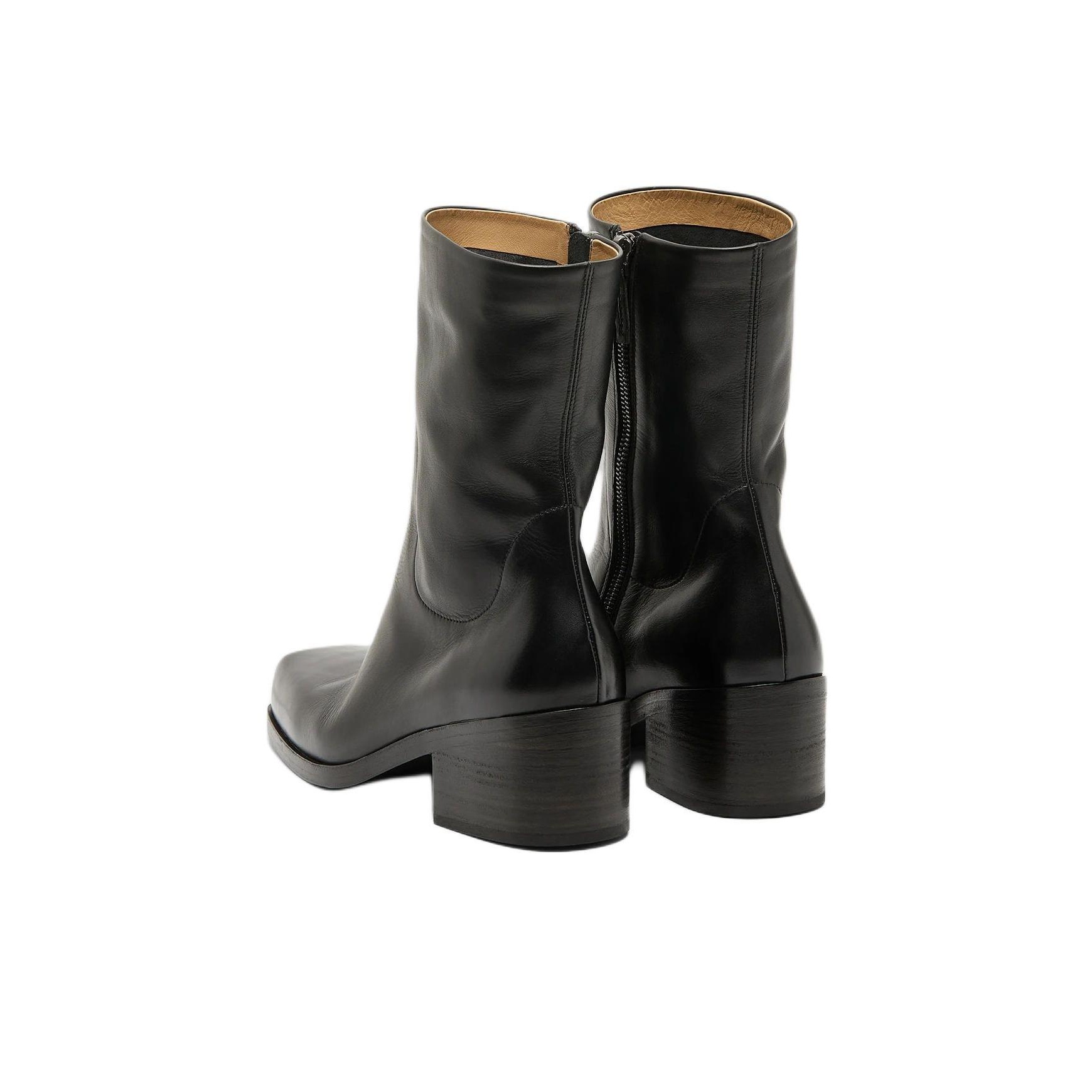 (W) Marsèll Cassello Square-Toe Leather Boot 'Black' 圖 4