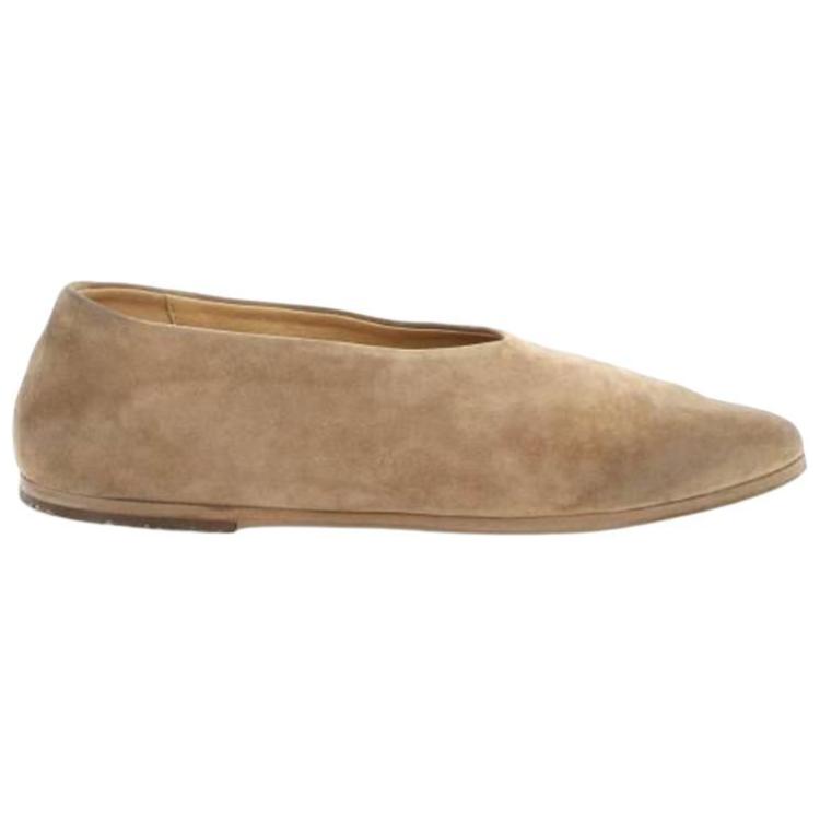 Order (W) Marsèll Coltellaccio棕色绒面芭蕾平底鞋 MW2105310