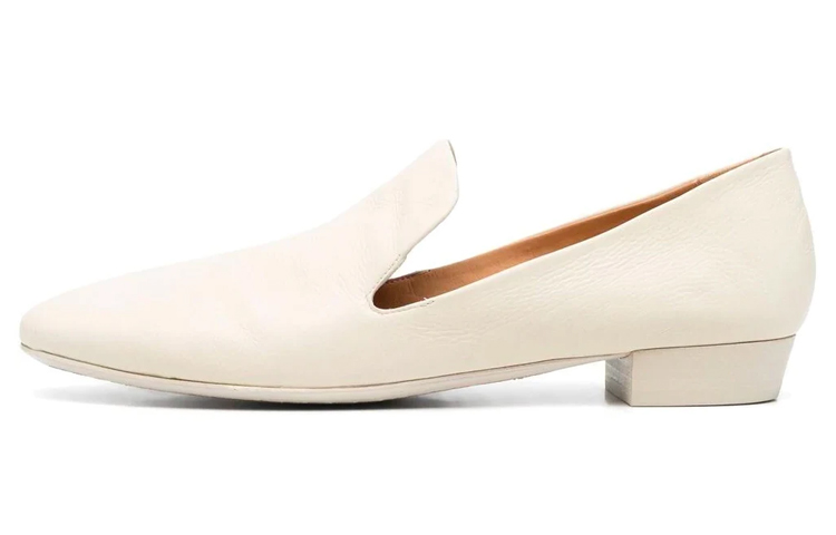 (Women) Marsèll Coltellino 'White Leather Slip-On Loafer' MW2834157118