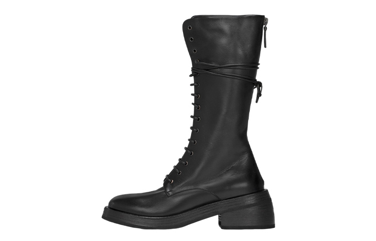 (Women) Marsèll Fondello 'Black Leather High-Top Fashion Boots' MW6056118666