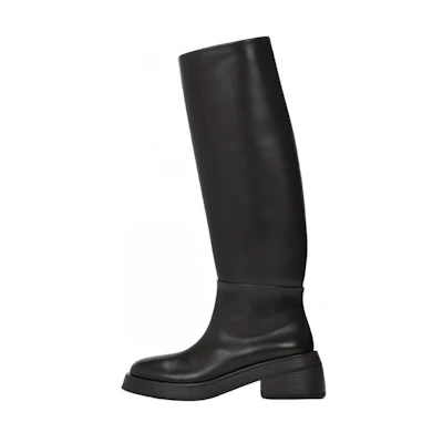 (W) Marsèll Fondello High-Top Slip-On 'Black Leather'