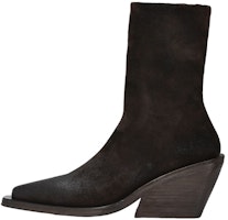 (Women) Marsèll Gessetto Ankle Boot 'Dark Brown Suede Fashion Chunky Heel' MW6930141460 (Women) Marsèll Gessetto Ankle Boot 'Dark Brown Suede Fashion Chunky Heel' MW6930141460