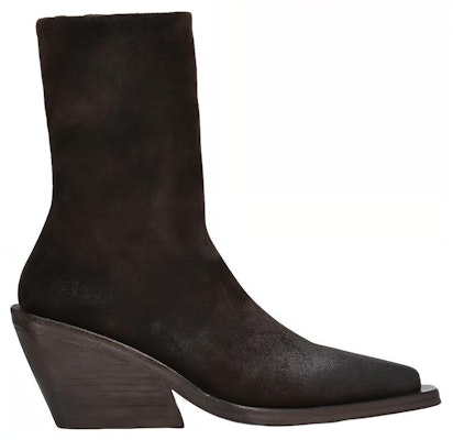 (Women) Marsèll Gessetto Ankle Boot 'Dark Brown Suede Fashion Chunky Heel' MW6930141460 Order (Women) Marsèll Gessetto Ankle Boot 'Dark Brown Suede Fashion Chunky Heel' MW6930141460