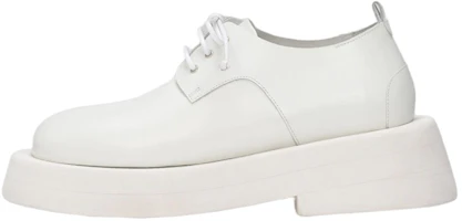 (Women) Marsèll Gommellone 'White Lace-Up Flat Leather' MWG550196110 (Women) Marsèll Gommellone 'White Lace-Up Flat Leather' MWG550196110