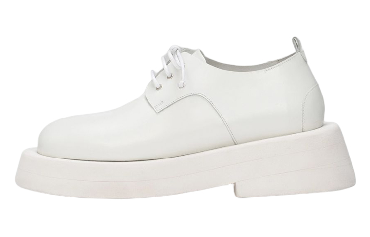 (Women) Marsèll Gommellone 'White Lace-Up Flat Leather' MWG550196110