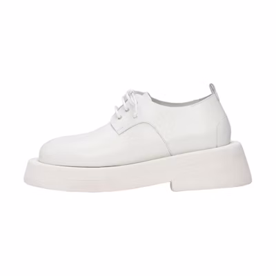 (W) Marsèll Gommellone 'White Lace-Up Flat Leather'
