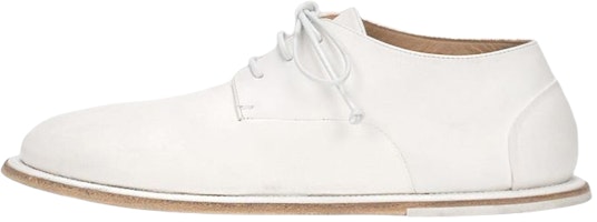 (Women) Marsèll Guardella 'White Leather Lace-Up Flats' MW6270355110SB31 (Women) Marsèll Guardella 'White Leather Lace-Up Flats' MW6270355110SB31