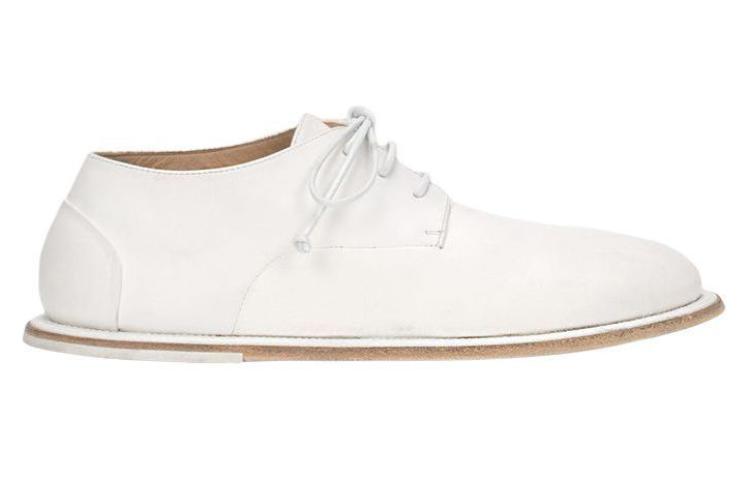 Order (Women) Marsèll Guardella 'White Leather Lace-Up Flats' MW6270355110SB31