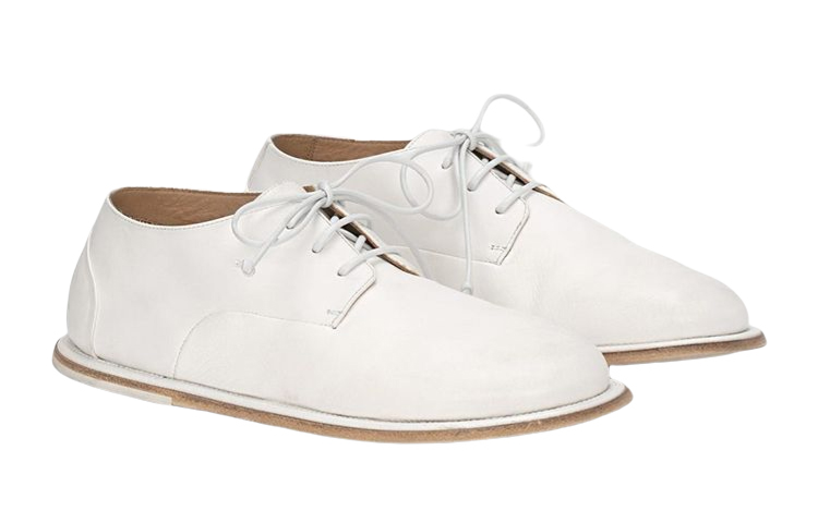 Lookbook (W) マルセル グァルデラ 白レザー レースアップフラット MW6270355110SB31