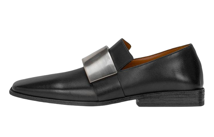 (W) Marsèll Lamiera 'Metallic Decor Black Leather Loafer'