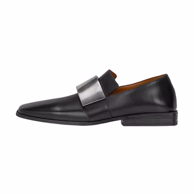 (W) Marsèll Lamiera 'Metallic Decor Black Leather Loafer'