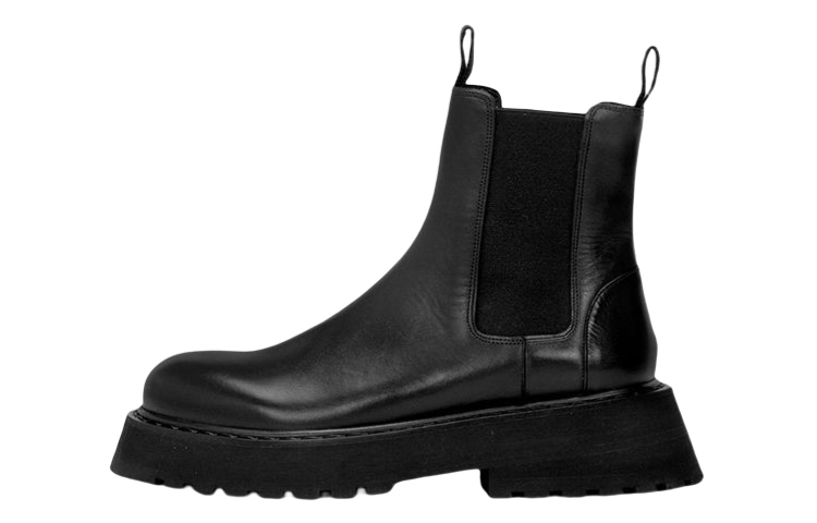 (Women) Marsèll Leather Chelsea Boots 'Black Platform Slip-On' MW6301118666