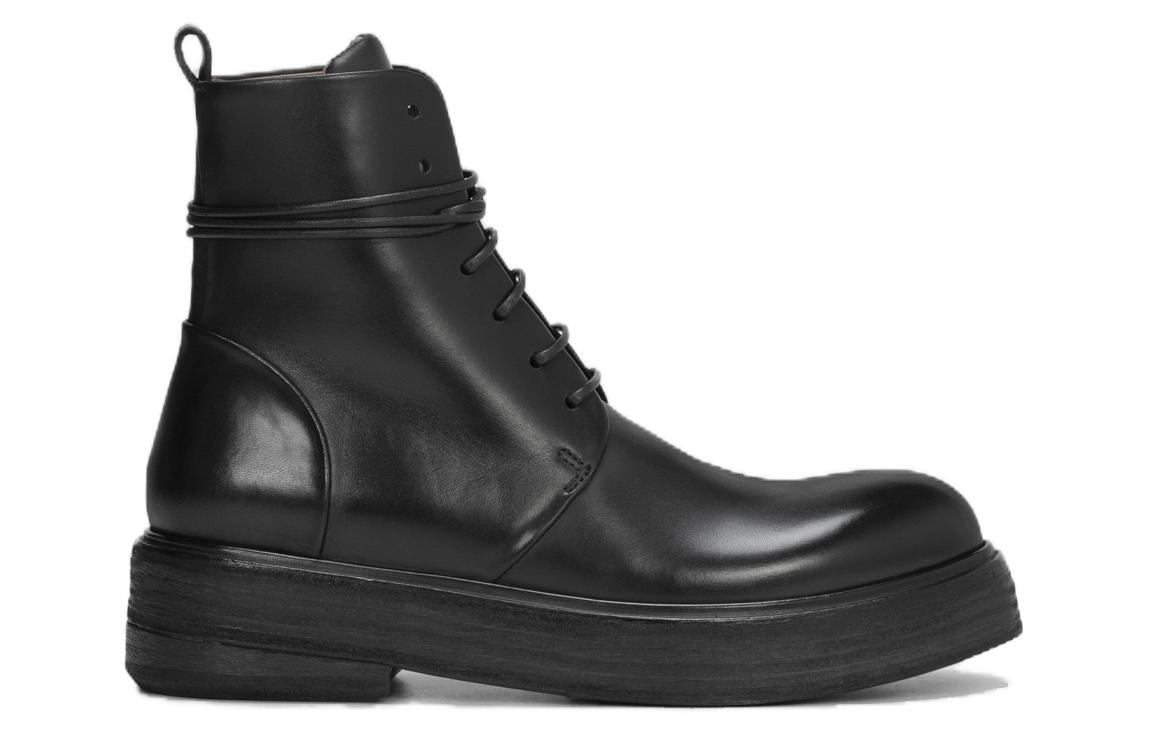 (W) Marsèll Leather Fashion Lace-Up Ankle Boot 'Black' 圖 2