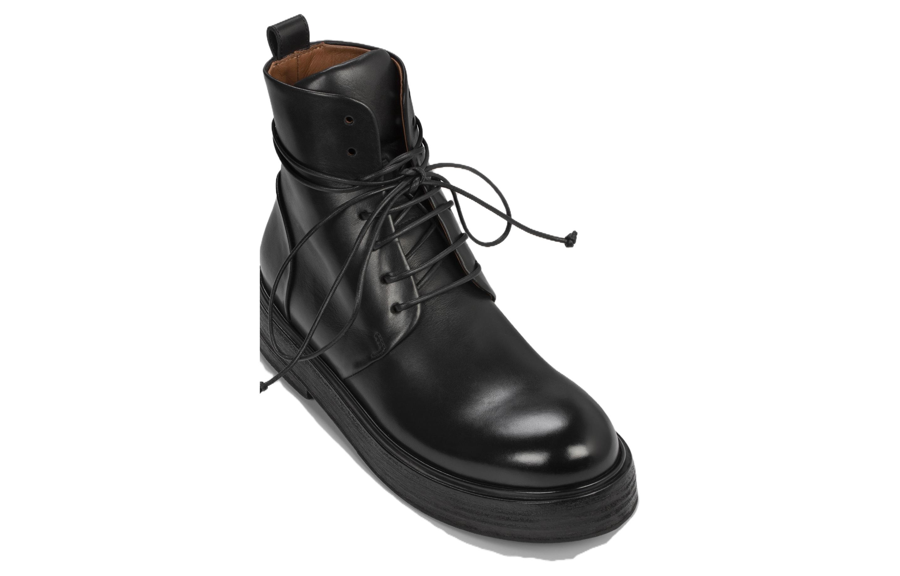 (W) Marsèll Leather Fashion Lace-Up Ankle Boot 'Black' 圖 3