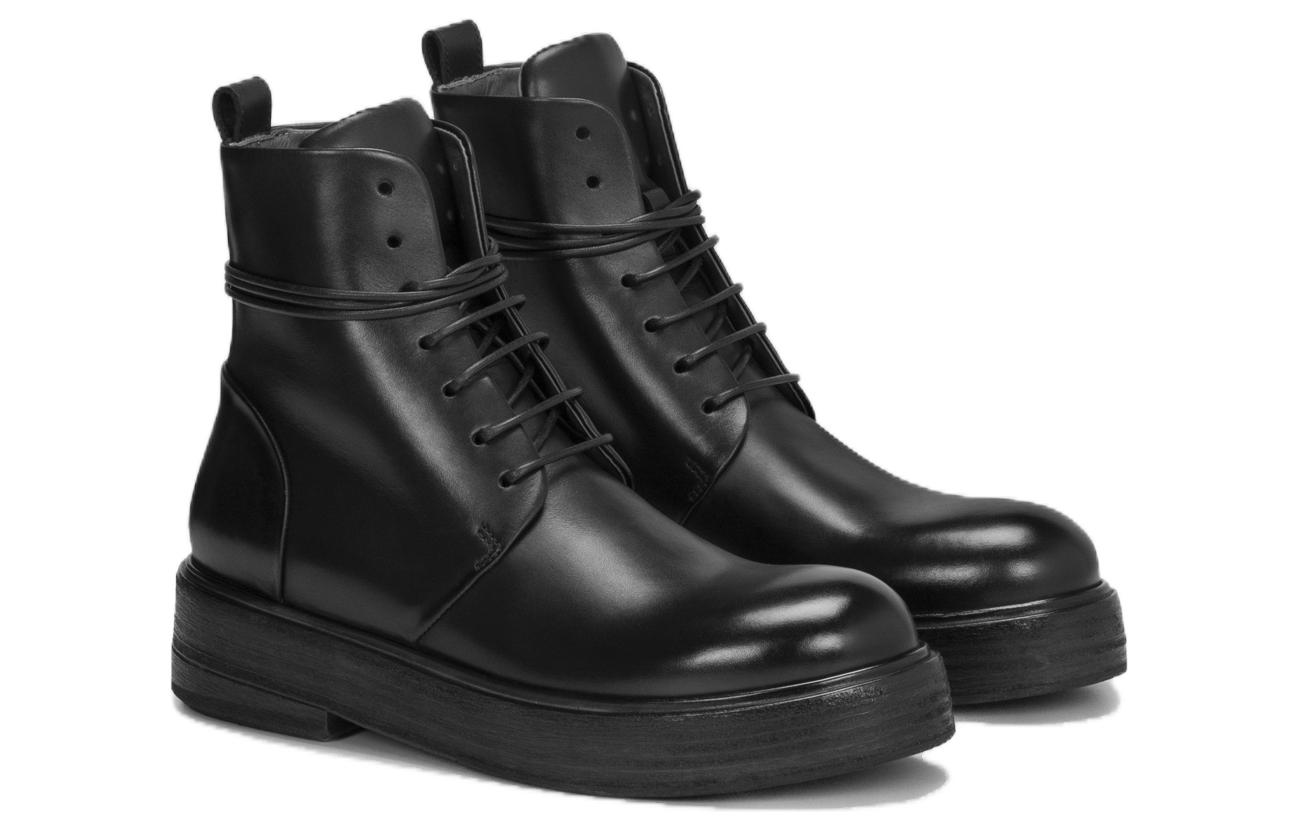 (W) Marsèll Leather Fashion Lace-Up Ankle Boot 'Black' 圖 4