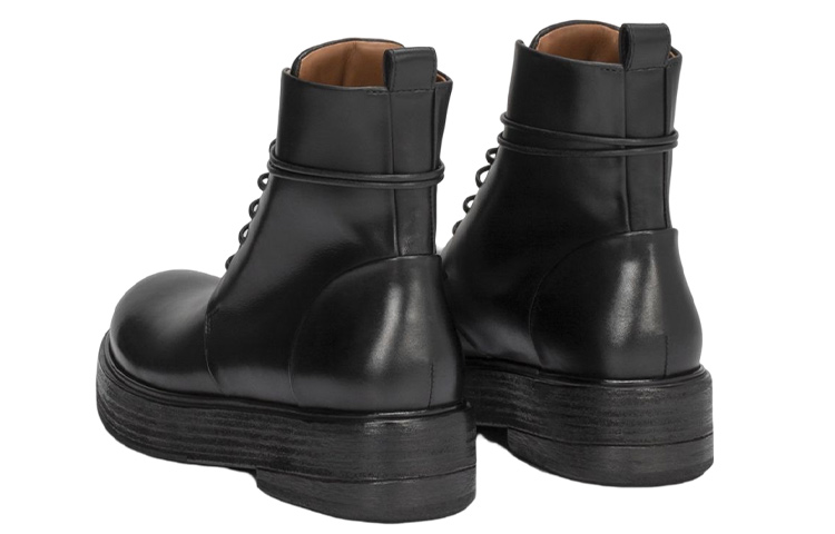 (W) Marsèll Leather Fashion Lace-Up Ankle Boot 'Black' 圖 5