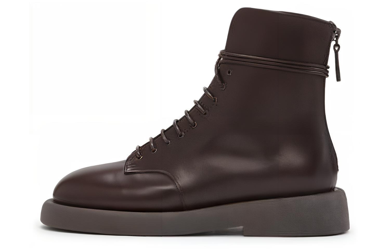 (Women) Marsèll Leather Lace-Up Ankle Boot 'Dark Brown' MWG470118460