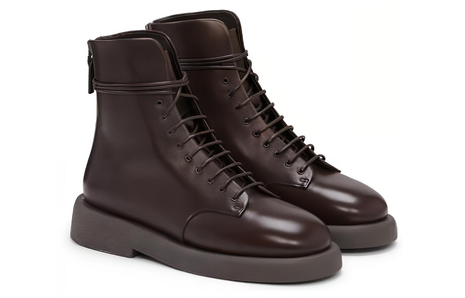Order (W) Bota Marsèll de Cuero con Cordones al Tobillo 'Marrón Oscuro' MWG470118460