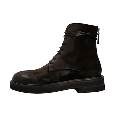 (W) Marsèll Leather Lace-Up Ankle Boots 'Brown'