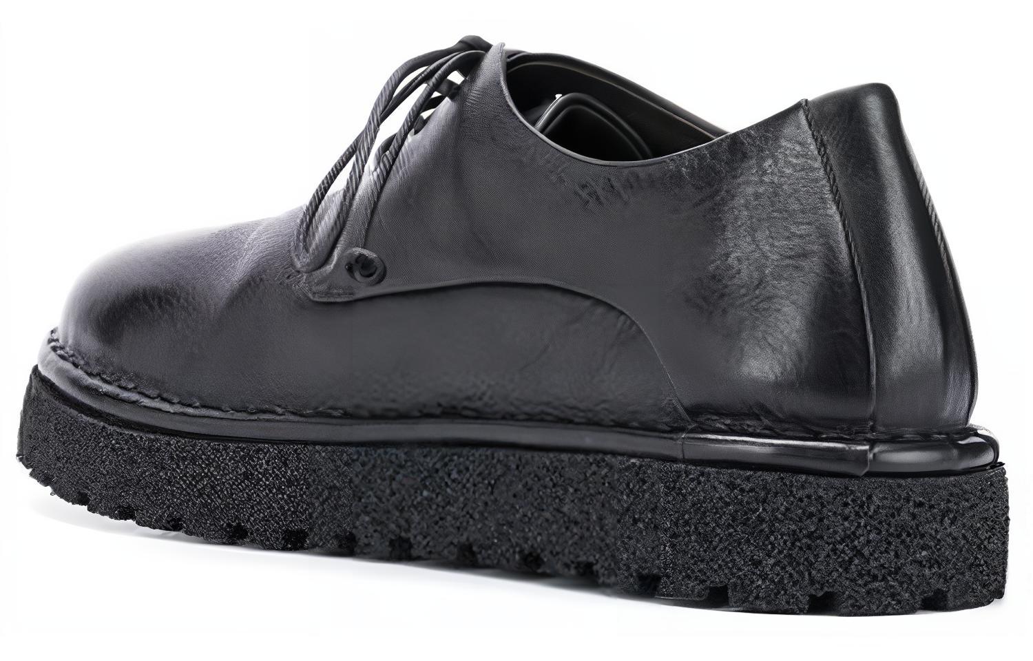 Shop (Women) Marsèll Leather Lace-up Flats 'Black' MWG353P150666
