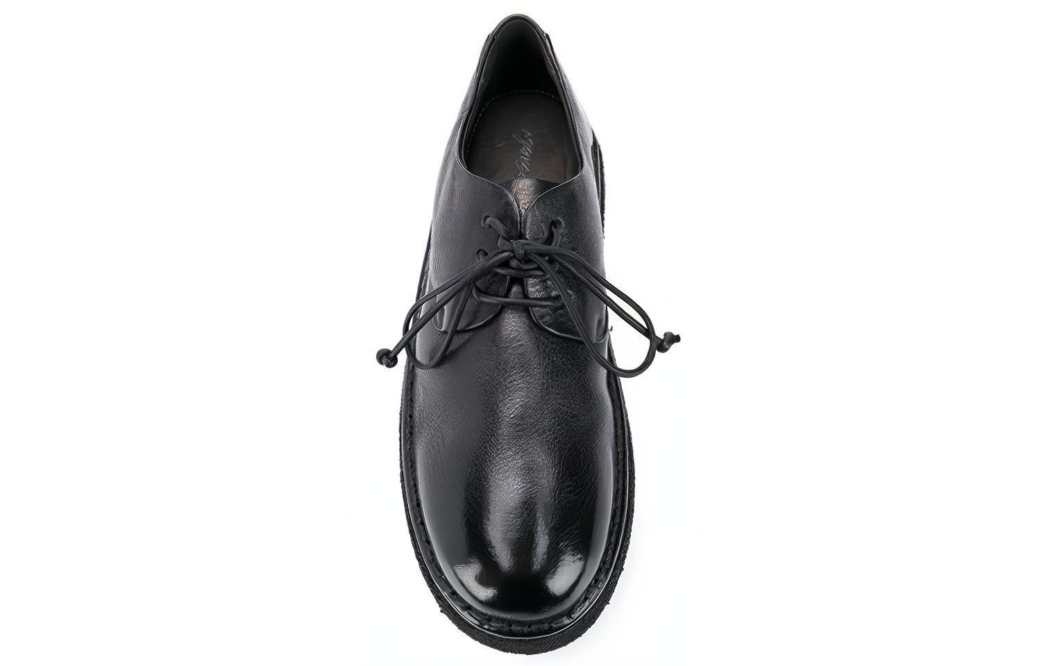 Purchase (Women) Marsèll Leather Lace-up Flats 'Black' MWG353P150666