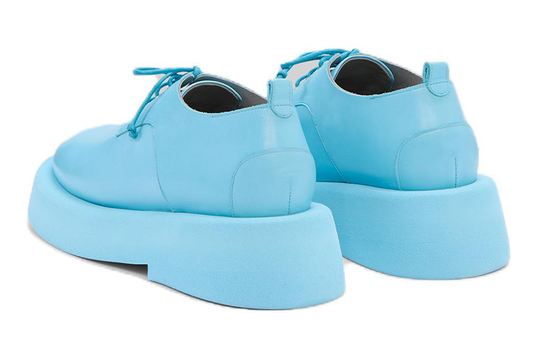 Shop Marsèll馬塞爾 皮革 圓頭厚底 女休閒鞋單鞋 女款 藍色