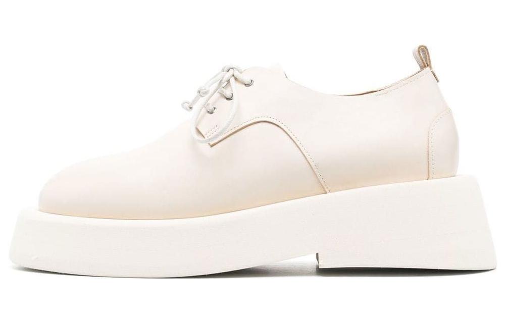 (Women) Marsèll Leather Round-Toe Lace-Up 'Beige' MWG550118180